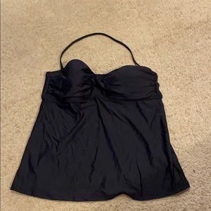JCrew Swim black padded Tankini medium